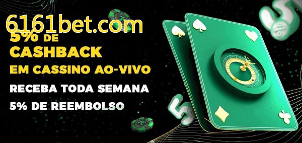 Promoções do cassino ao Vivo 6161bet.com